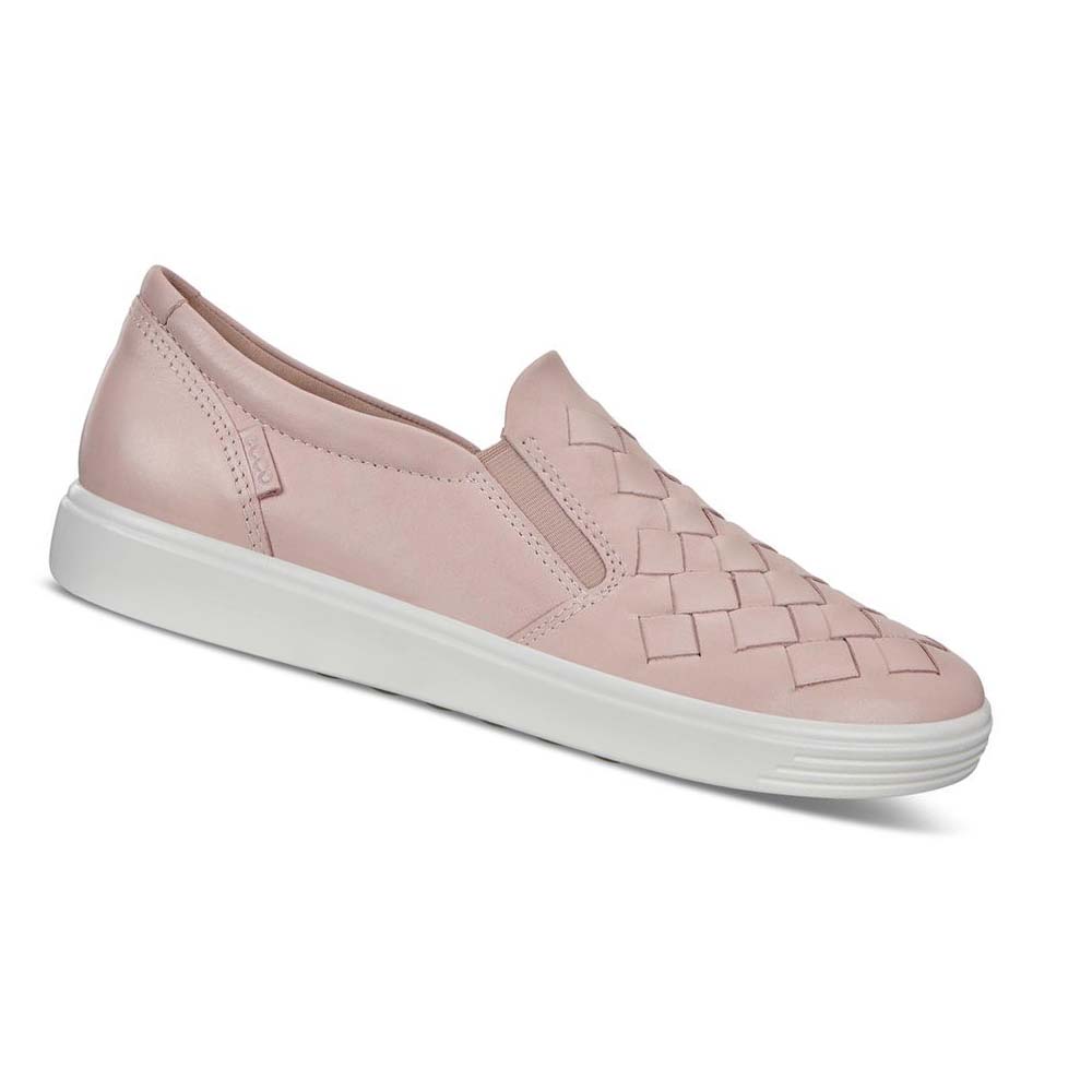 Ecco Soft 7 Woven Fritidssko Dame Rosa | NO 82OKI